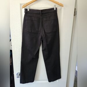 Everlane straight leg cropped jeans black size 4